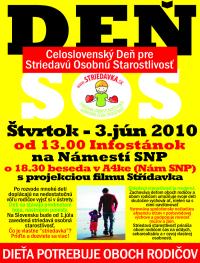 Celoslovensk de pre striedav osobn starostlivos; Bratislava, 3. 6. 2010